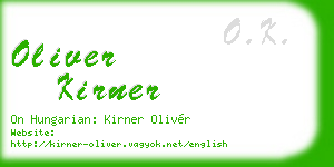 oliver kirner business card